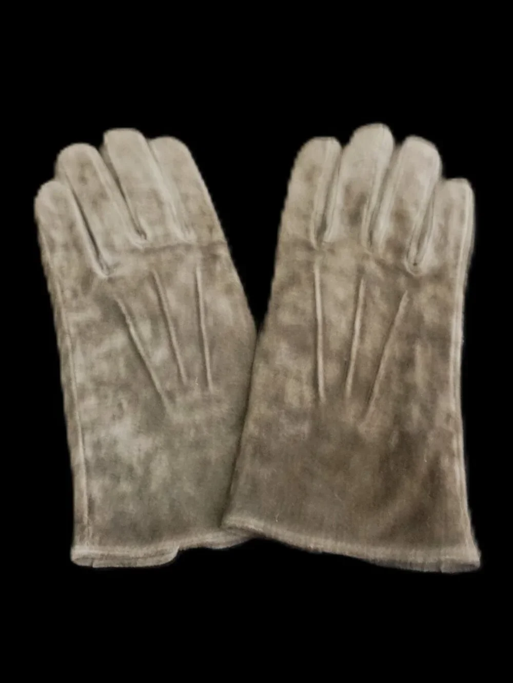 Vintage Isotoner Brown Suede Gloves Women’s Medium Genuine Leather - Picture 1 of 6